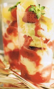 Parfaits aux fraises et au gingembre 