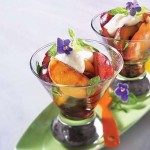 Fruits grillés à la crème de mascarpone