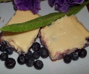 Barres de gâteau au fromage et aux bleuets 