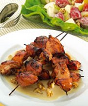 Chicken Brochettes with Maple Cream