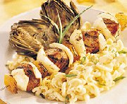 Brochettes de veau aux abricots