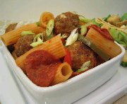 Italian Casserole with Bell Peppers and Meatballs