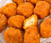 Croquettes ou doigts de poulet avec deux trempettes 