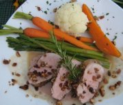 Filet de porc au sirop d'érable et noix 