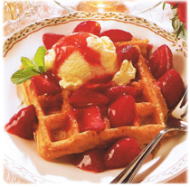 Gaufres aux fraises