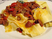 Pappardelle al ragù di agnello