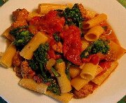 Rigatoni with Rapini and Sausage 