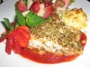 Saumon avec Sauce aux fraises