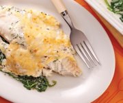 Tilapia à la florentine sauce au chèvre