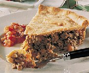 Tourtière sucrée au boeuf haché et porc